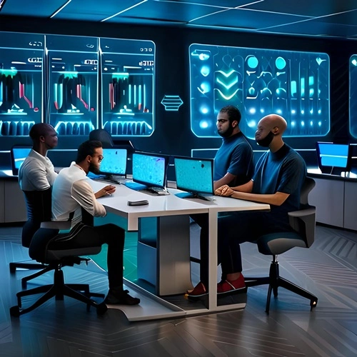 Forscher in technischer Analyse