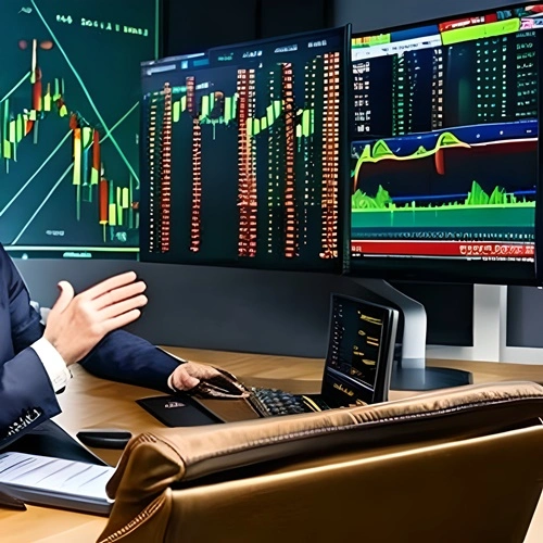 Bildschirme eines Kryptowährungs-Traders