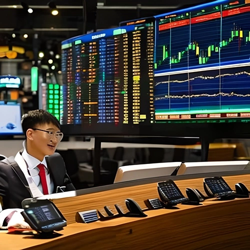 Ein Mann, der auf dem Krypto-Forex handelt