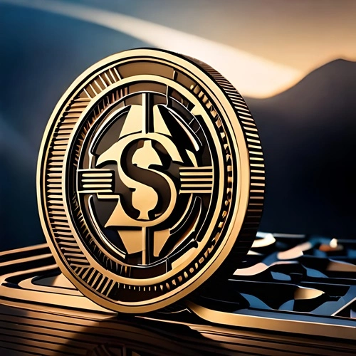 Eine USD-Altcoin-Münze